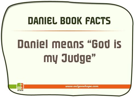 Facts About The Book Of Daniel Only One Hope Book Of Daniel Books