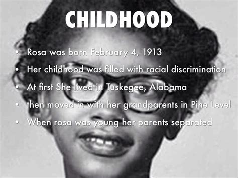 Rosa Parks Childhood Facts