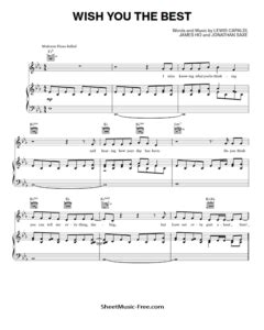 Wish You The Best Sheet Music Lewis Capaldi SMF