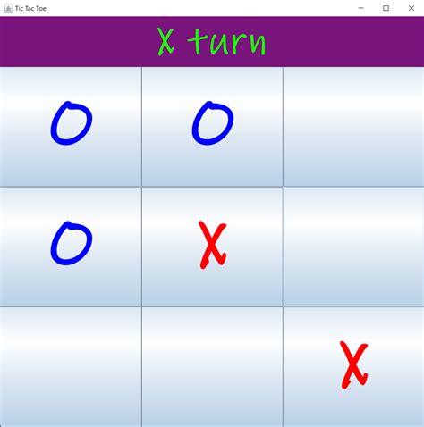 Tic Tac Toe Game Using Java Swing In Java Codespeedy