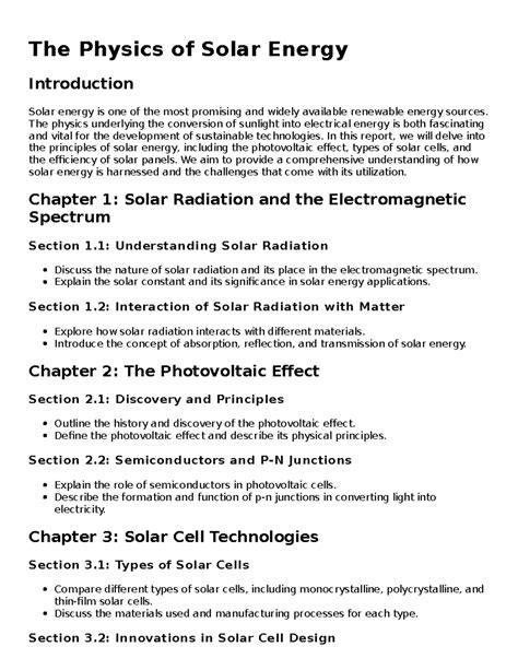 The Physics Of Solar Energy The Physics Of Solar Energy Introduction Solar Energy Is One Of