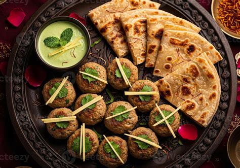 lucknowi galouti kebabs  ulte tawe ka paratha  mint chutney