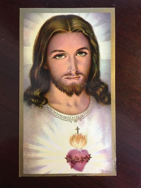 Novena to the Sacred Heart of Jesus Vintage Prayer Card