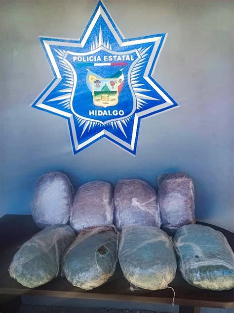 Asegura Policía estatal ocho kilos de probable mariguana y droga sintética