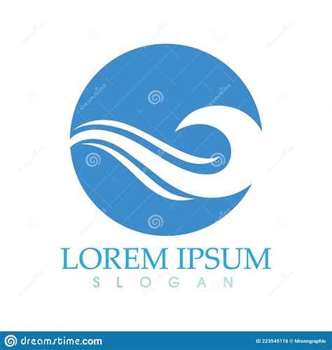 Wave Water Beach Logo Icon Vector Image Stock Vector Illustration Of