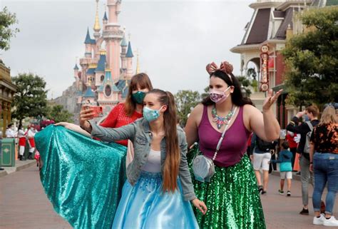 Masks And Mickey Disneyland Paris Reopens After Four Month Closure