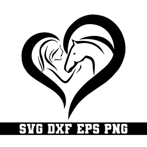 Horse Heart Svg Horse Dxf Svg Png Files Horse Head Face