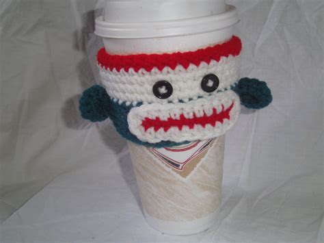 Sock Monkey Cup Cozie Knitting Madness Online Store Powered By Storenvy