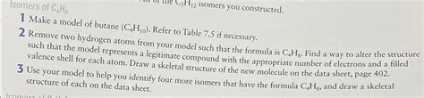 Solved Isomers of C4H8,C5H12 ﻿isomers you constructed.1 | Chegg.com