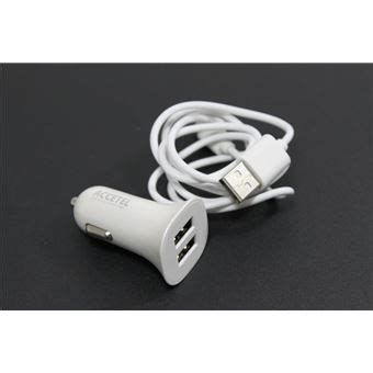 Conjunto Carregador De Isqueiro 2xUSB E Cabo Accetel Para Alcatel 1S