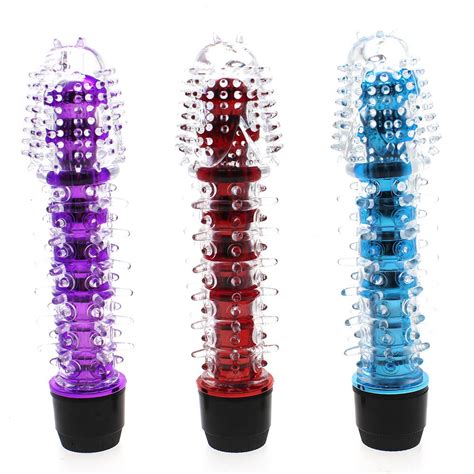 Buy Waterproof G Spot Electric Crystal Spiny Jelly Silicone Dildo