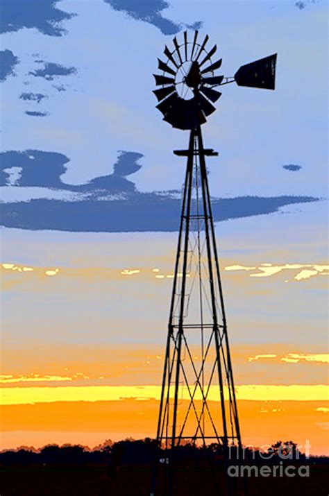 Digital Windmill-Vertical Photograph by Gary Richards - Fine Art America