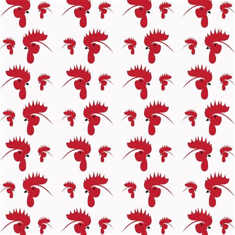 Premium Vector Rooster Smart Seamless Pattern Design Vector