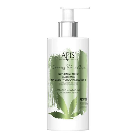 Apis Cannabis Home Care łagodzący tonik do twarzy 300 ml hebe pl