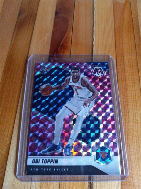 Panini Mosaic Obi Toppin Pink Camo Mosaic Prizm Knicks Rookie Rc