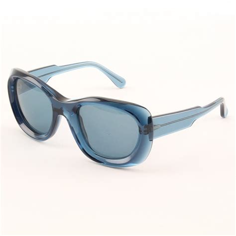 Marni Ma178s Sunglasses Col 07 Translucent Navy Blue With Gray Gradient Lenses