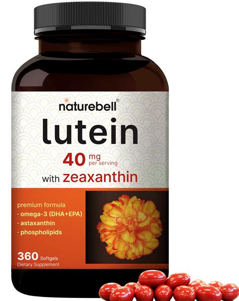 Buy Lutein 40mg And Zeaxanthin 1 600mcg Per Serving 360 Softgels 4