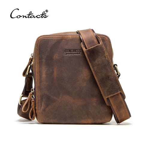 Genuine Leather Men S Messenger Bag Vintage Shoulder Bags High Quality