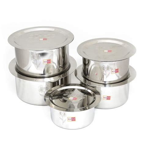 Buy Kcl Stainless Steel Laser Tope Set With Laser Lid Cookware Set