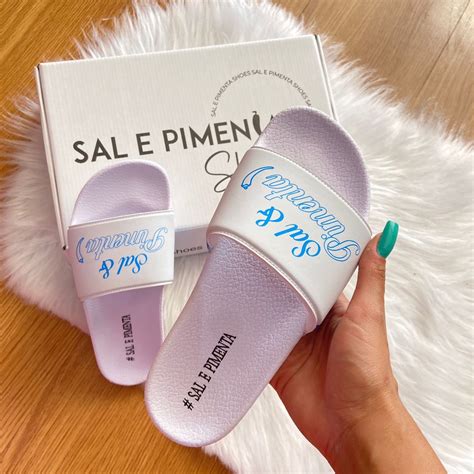 Chinelo Sal E Pimenta - Chinelo Slide Sal e Pimenta Lançamento Promoção | Shopee Brasil