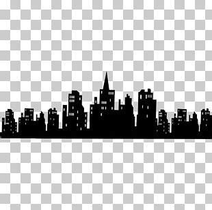 Batman Gotham City Skyline Silhouette Wall Decal Png Clipart Batman