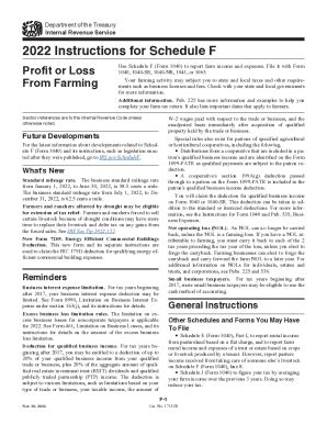 2022-2024 Form IRS 1040 Schedule F Instructions Fill Online, Printable ...