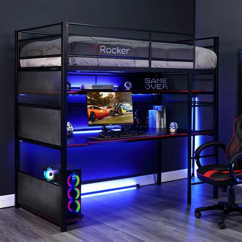 Battlebunk Gaming Bunk Bed With Desk Black