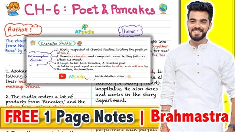 Poets And Pancakes Ch Free Page Notes Pyq Sample Paper