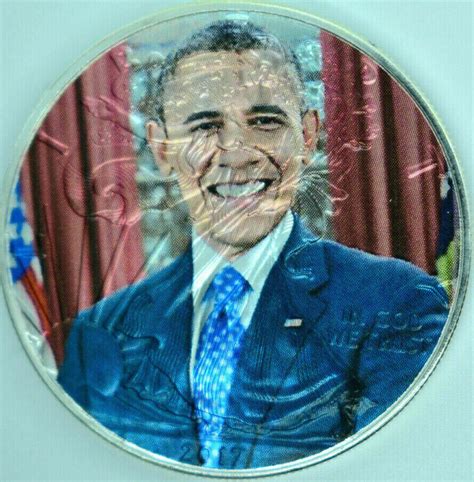 President Barack Obama American Silver Eagle 1oz 999 Silver Dollar Coin Ebay