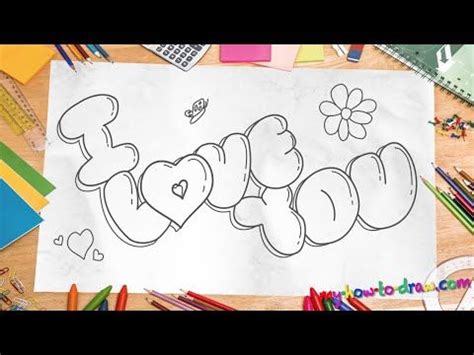 How To Draw I Love You In Graffiti Step By Step