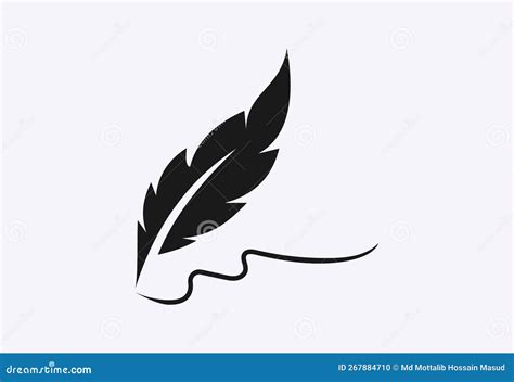 Writing Pen Logo Design, Vector Illustration Stock Illustration - Illustration of company ...