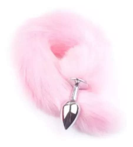 Plug Anal Cola De Zorro Talla M Color Rosado Cuotas Sin Inter S