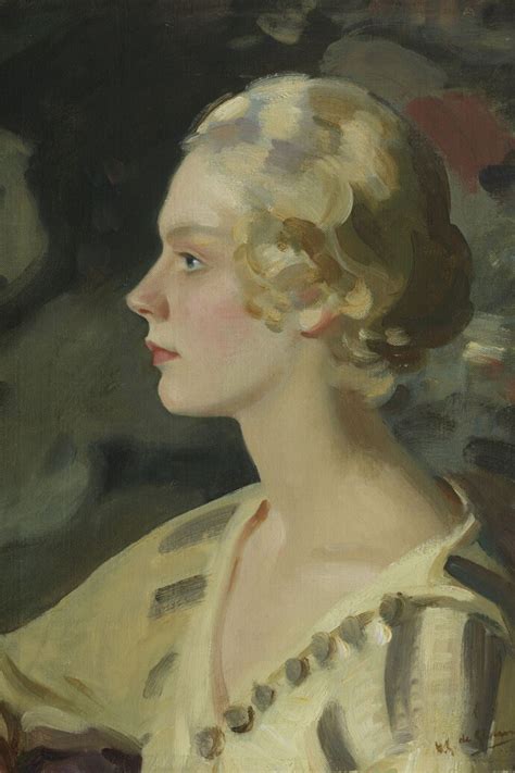 Wilfrid Gabriel De Glehn Portrait Of Mavis Yorke Oil On Canvas