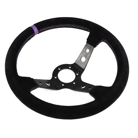 Volante Universal De Cuero De Gamuza Para Coche Volante Para Juego De