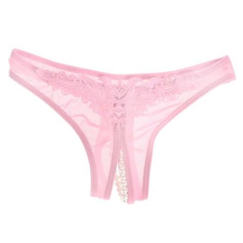 Sexy Women Lace Pearl Briefs Lingerie Knickers G String Thongs Panties Underwear EBay
