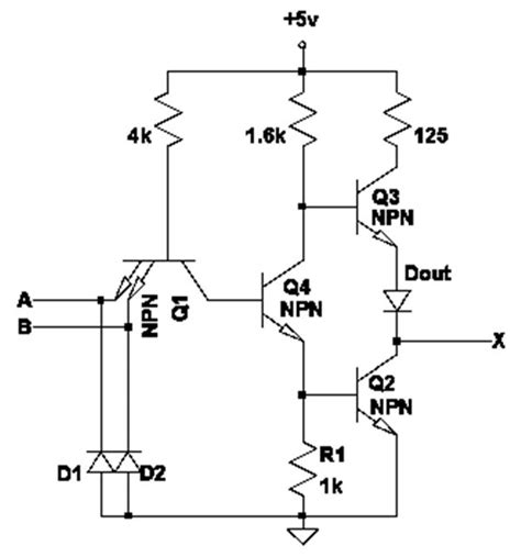 Ttl Nor Gate Circuit Diagram