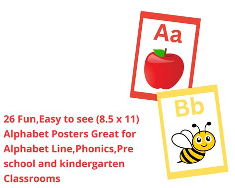 26 Educational Bulletin Board Alphabet Poster Cards Alphabet Line for ...