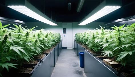 A Wellmaintained Cannabis Grow Room With Optimal Lighting And