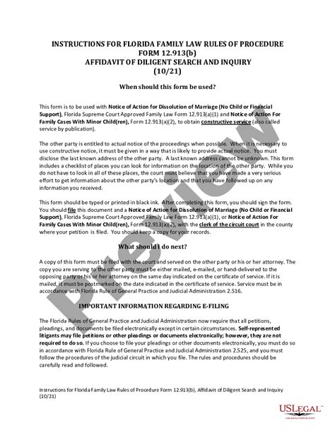 Florida Affidavit Of Diligent Search And Inquiry Affidavit Of