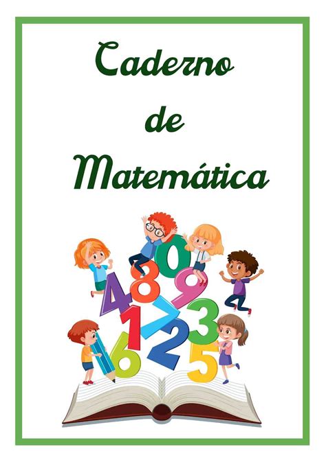 Capa de caderno de matemática 10 modelos para imprimir Artesanato