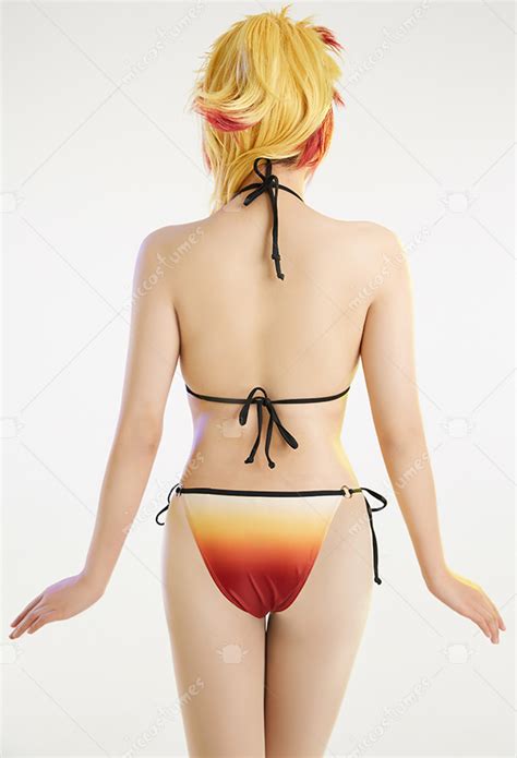 Kny Flame Swimsuit Flame Pattern Bikini Set Swimwear For Sale