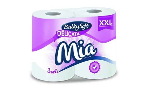 Bulkysoft Carta Igienica 4 Rotoli 3 Veli Maxi