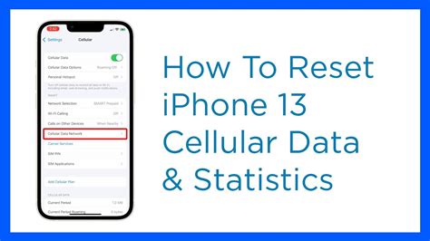 Apple Iphone 13 Reset Cellular Data Statistics And Settings Easy