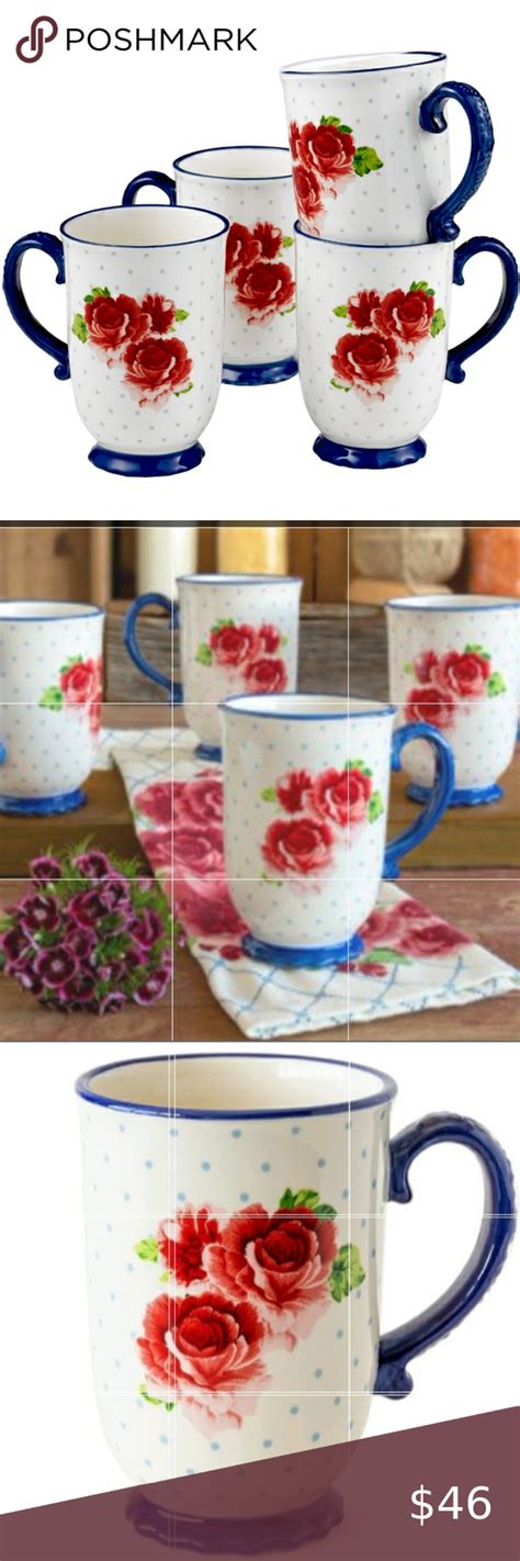 ️ New Pioneer Woman Heritage Floral Mug Set Mugs Set Valentine Wedding Floral