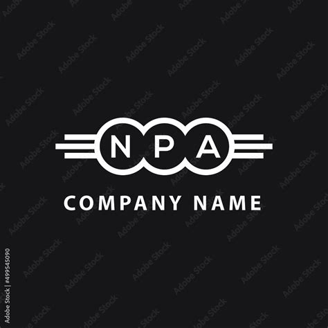 NPA letter logo design on black background. NPA creative initials ...