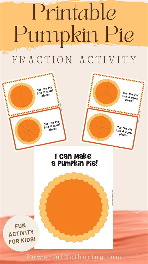 Printable Pumpkin Pie Fraction Activity Artofit