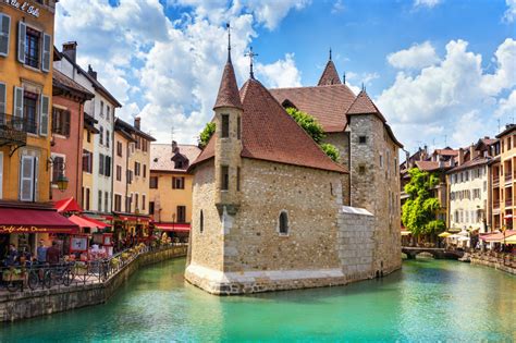 Castle on the Canal, Annecy, France jigsaw puzzle in Street View ...