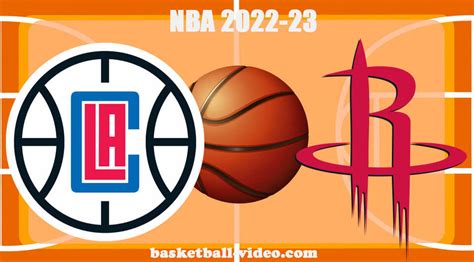 La Clippers Vs Houston Rockets Nov Full Game Replay Nba Season