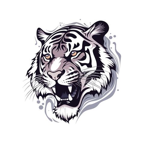 The Fury Of The Tiger A Vector Depiction Of A Tiger S Majestic Head