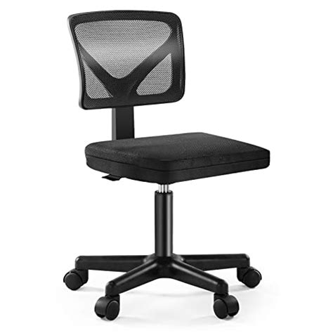 AFO HOME OFFICE SPACES MESH DESK ARMLESS ERGONOMIC SMALL COMPUTER ADJUSTABLE BLACK TASK MID BACK ...